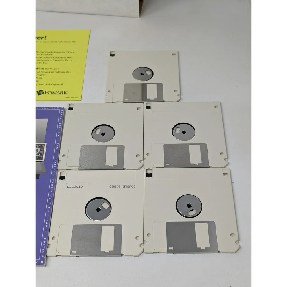 Vintage Bailey's Book‎ House Edmark Kid's PC Game Big Box Floppy Complete 90s